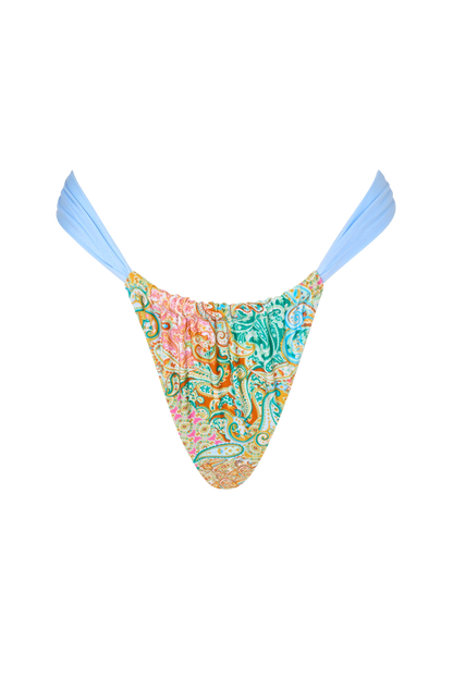 Paisley Print Halter Neck Bikini Three Piece Set