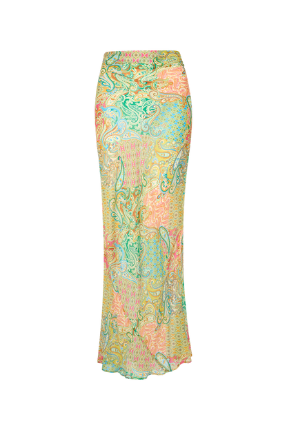 Paisley Print Halter Neck Bikini Three Piece Set