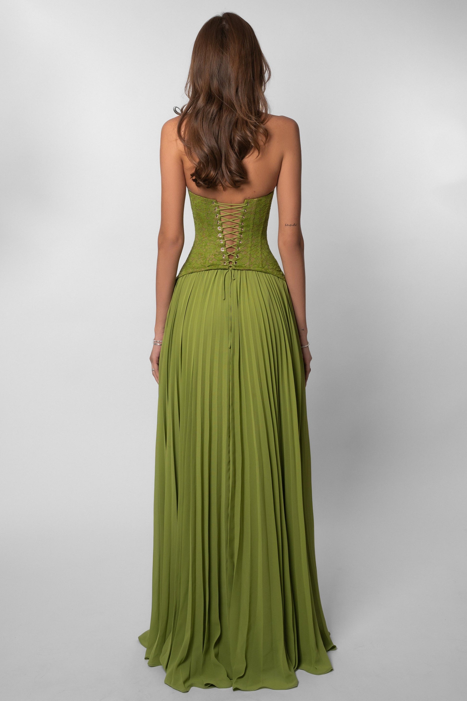 Sweetheart Neck Lace Splicing Chiffon Pleated Maxi Dress Noveify Sweetheart Neck Lace Splicing Chiffon Pleated Maxi Dress Noveify
