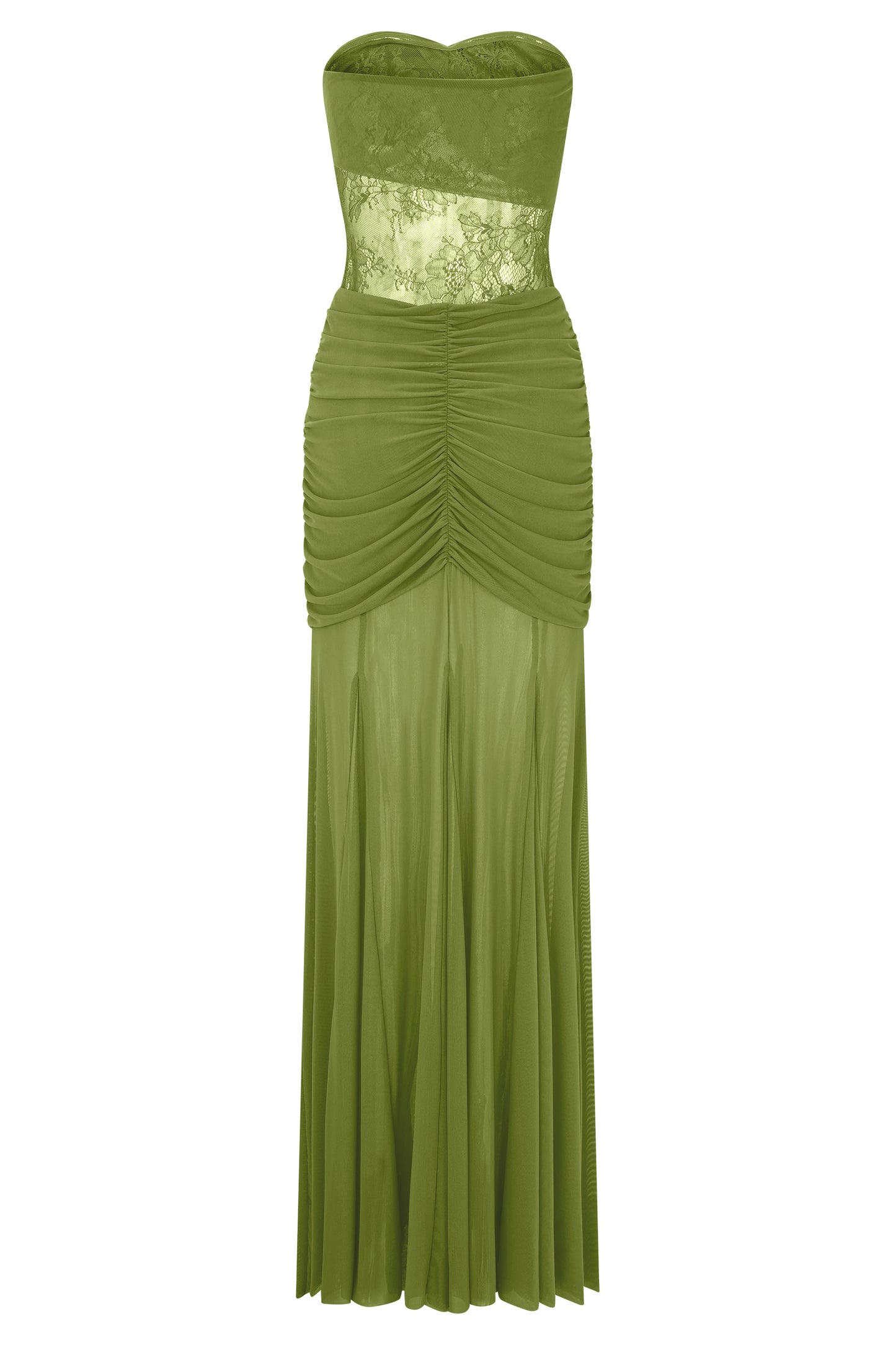 Mesh Splicing Lace Off-Shoulder Maxi Dress
