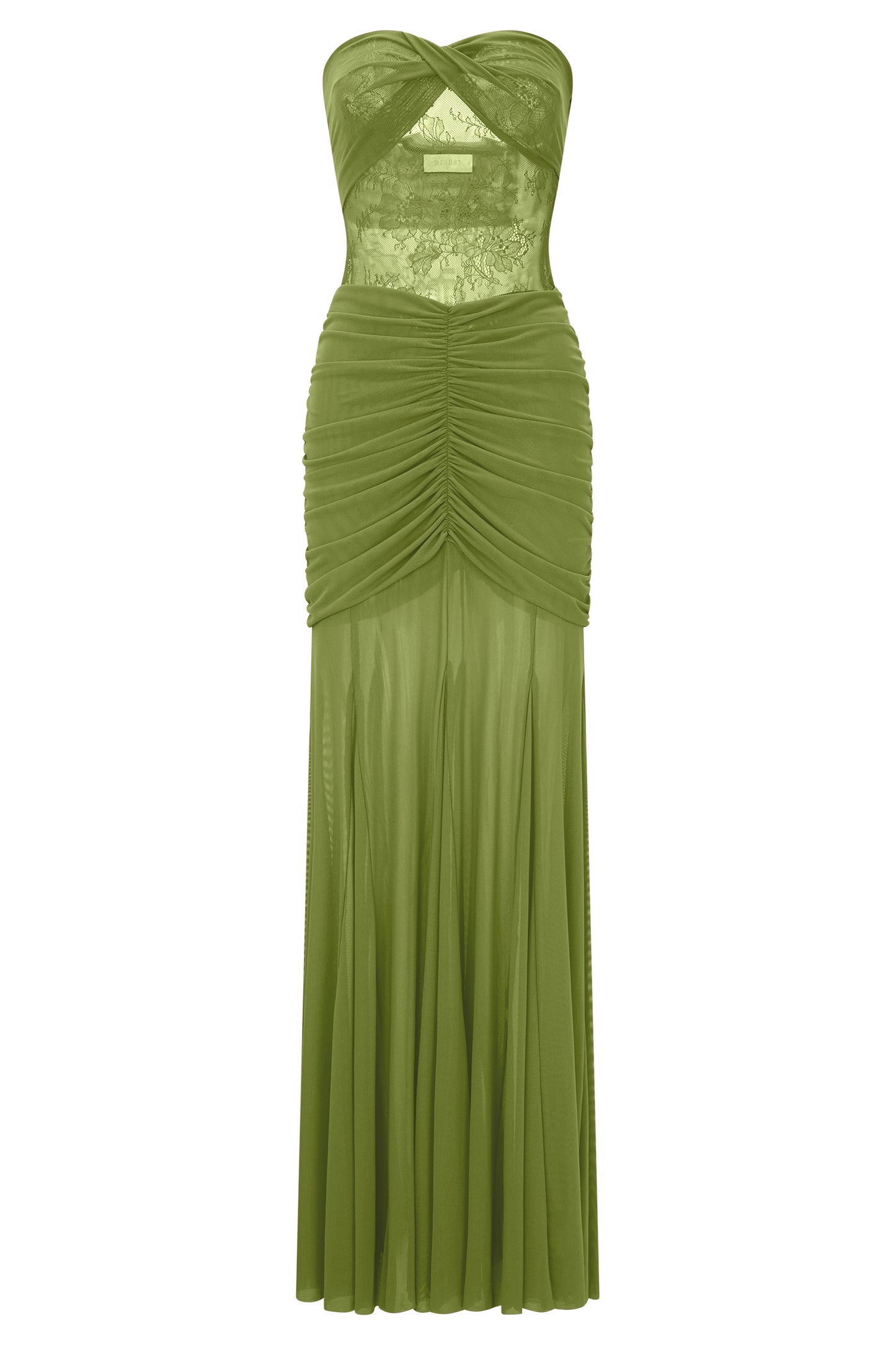 Mesh Splicing Lace Off-Shoulder Maxi Dress