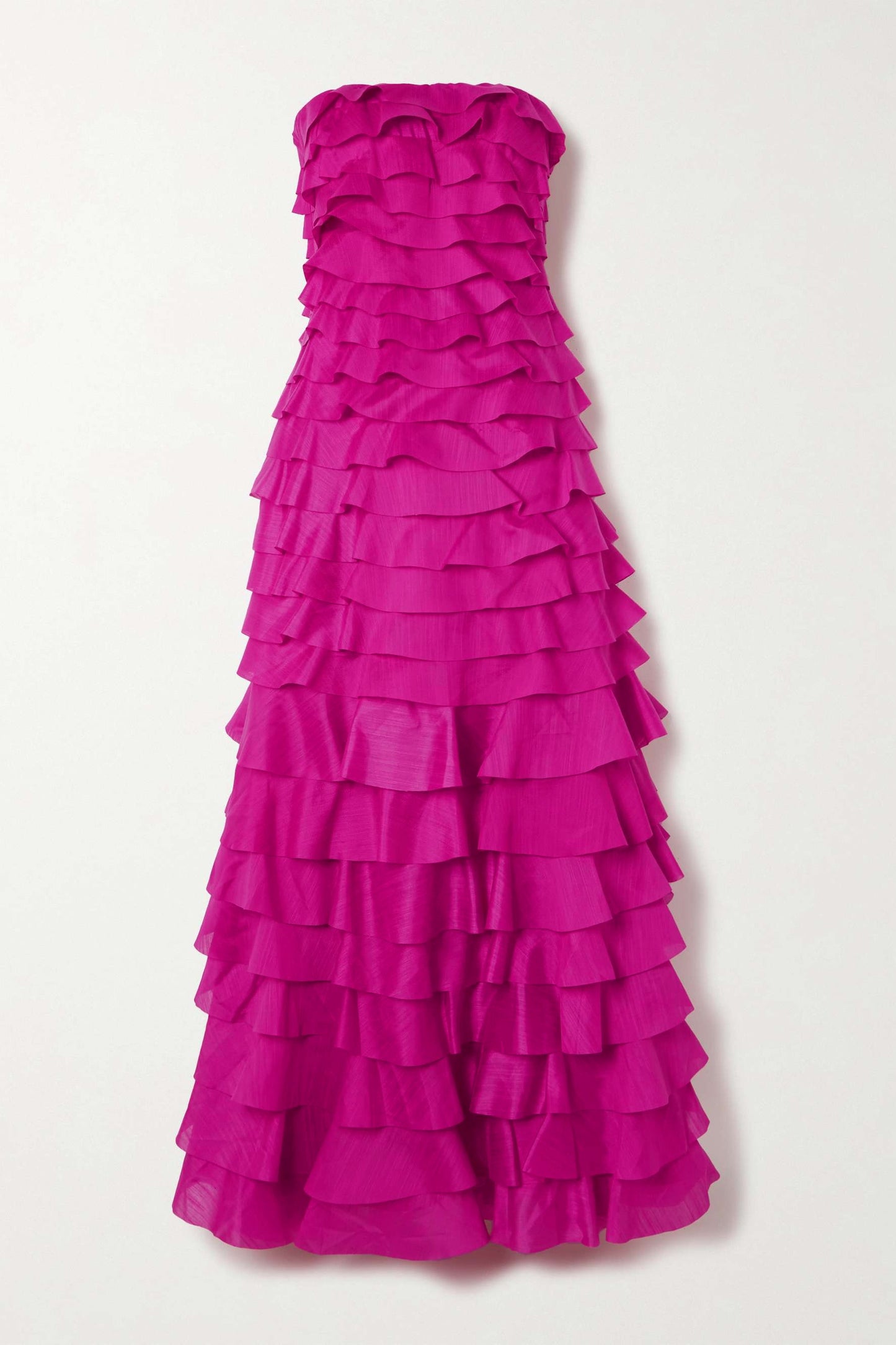 Organza Ruffle Off Shoulder Maxi Dress