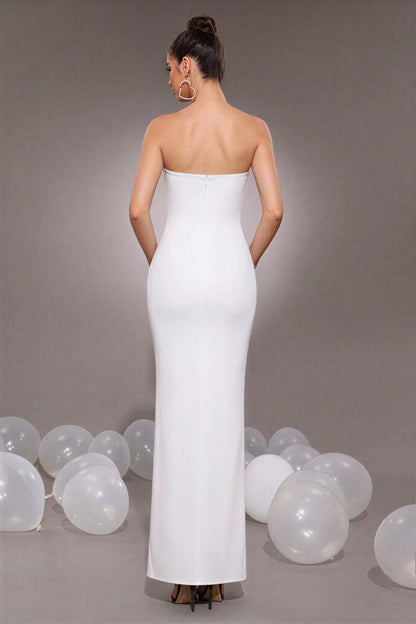Bandage Rivet Rhinestone Maxi Dress