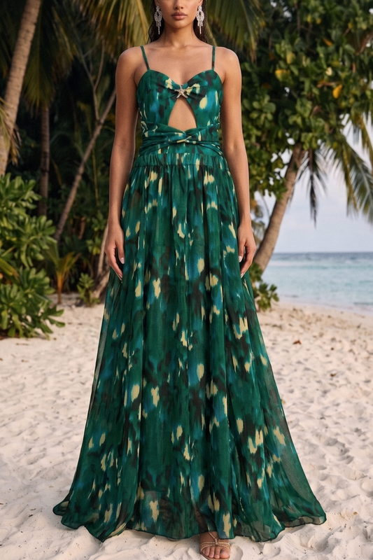 Printed One-Piece Swimsuit With Cover Up Set