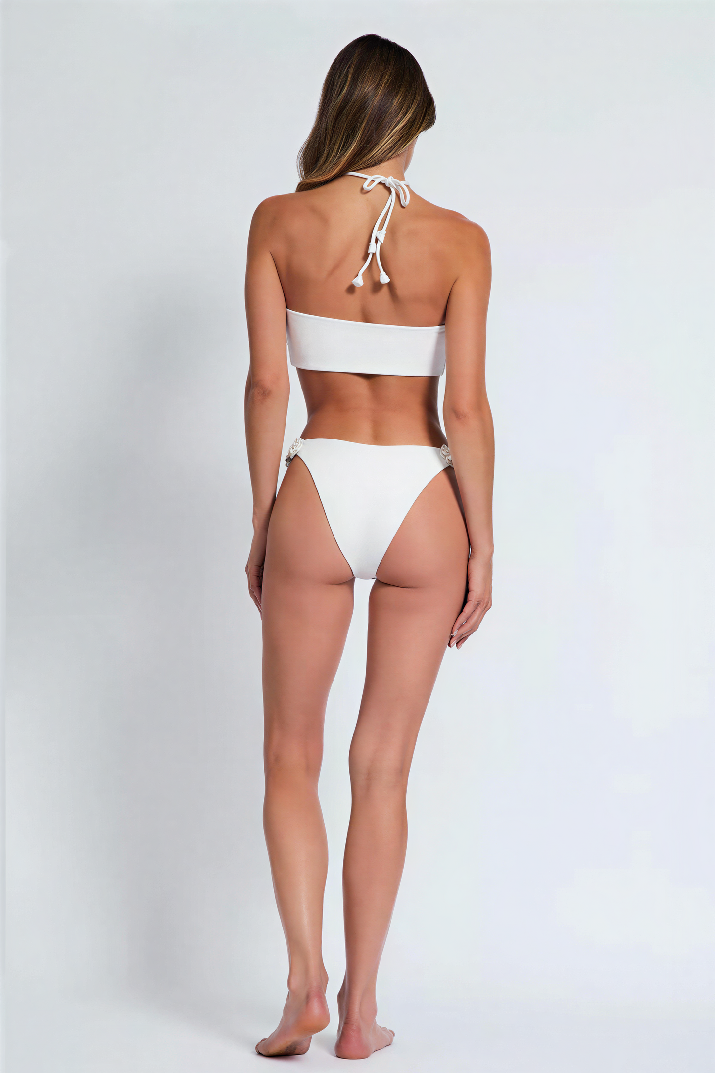 Jersey 3D Floral Halter Tie Bikini Set
