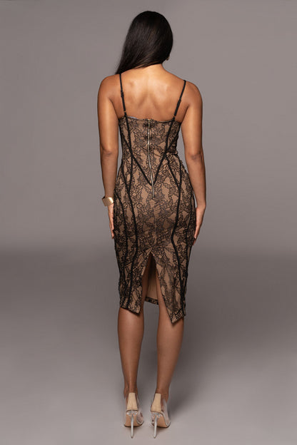 Lace Bodycon Midi Dress