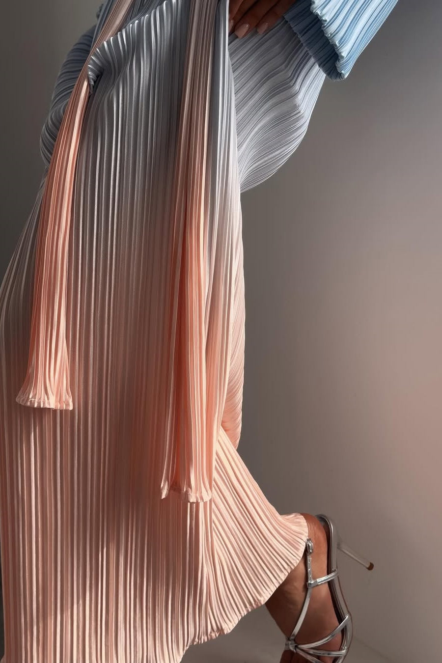 Claire Pleated Gradient Maxi Dress