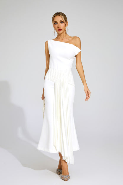 Walter White Ruched One Shoulder Dress