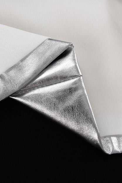 Coral Metallic Mini Shift Dress