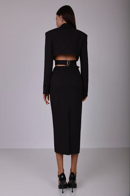 Antonia Cut Out Blazer Midi Dress