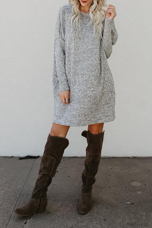 New Casual Pocket Dress
