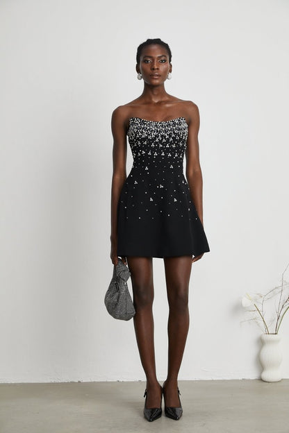 Frances Crystal-embellished Sleeveless Mini Dress