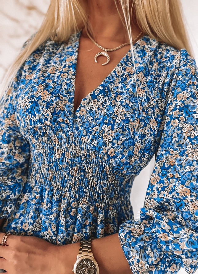 Floral V neck Casual Half sleeve Dress