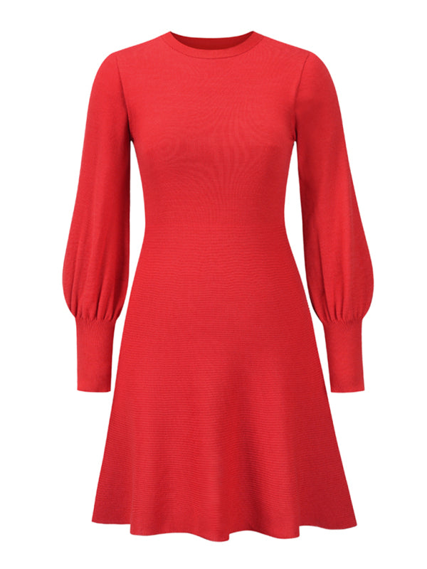Women's slim and thin temperament bottoming sweater dress