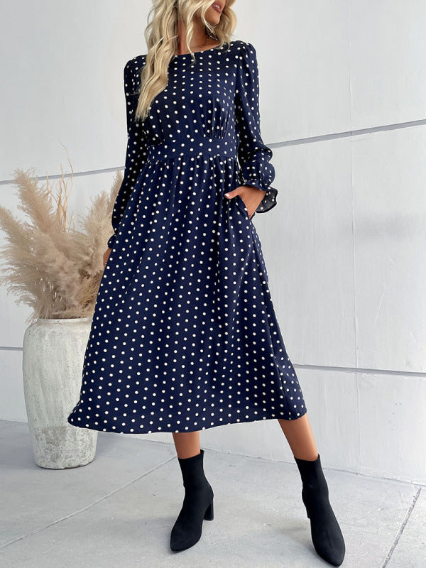 Women’s Classy Long Ruffle Sleeved Maxi Dress With Fit Waist And Flowy Skirt
