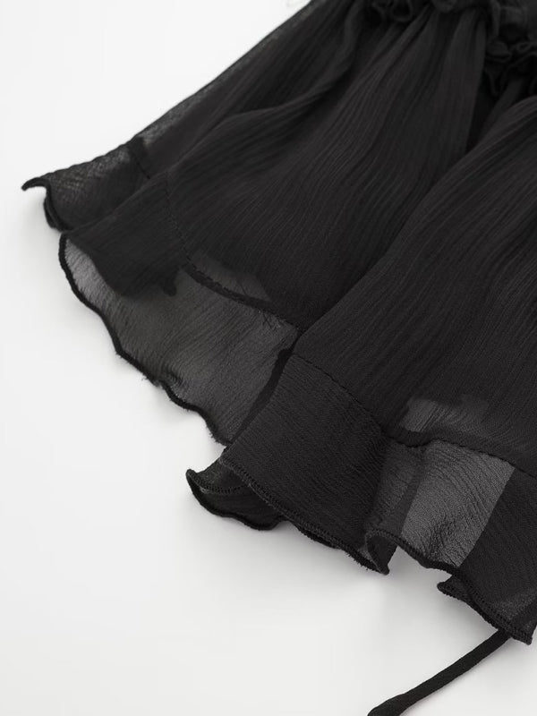 Women's Sheer Layered Embellished Camisole Top Camisole