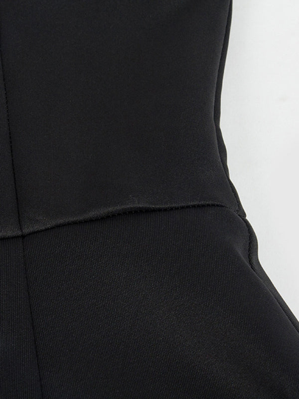 Women's New Solid Color Sleeveless Sexy Tube Top Slim High Waist Short Dress
