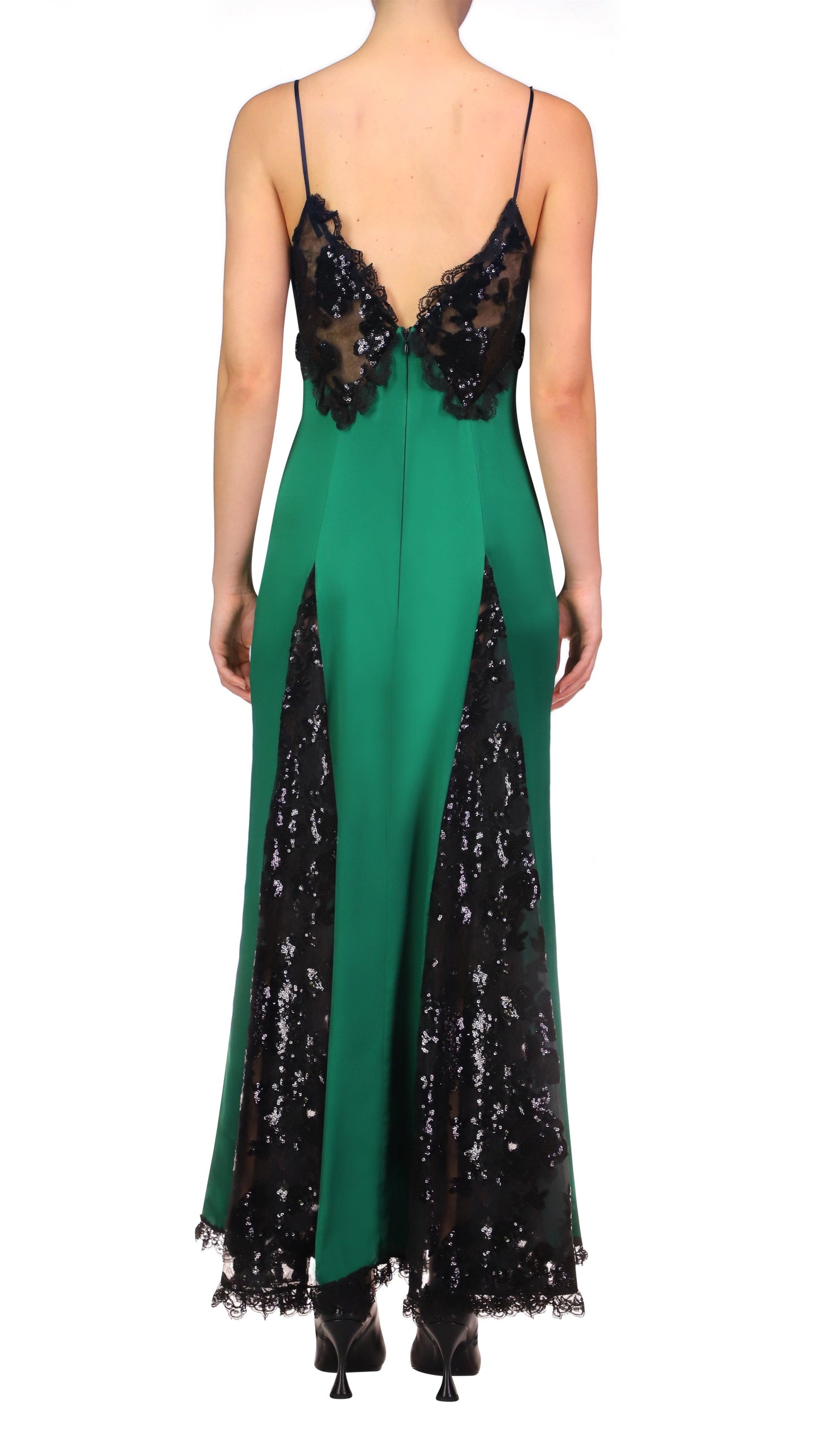 Susanna V-neck Sequin Embellished Maxi Dress