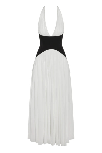 Beverly Halter Neck Corset Maxi Dress