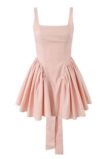 Debby Bow-tie Backless Mini Dress