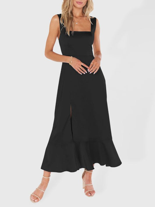 Women's Elegant and Fashionable Commuter Slit French High-end Sense Dress