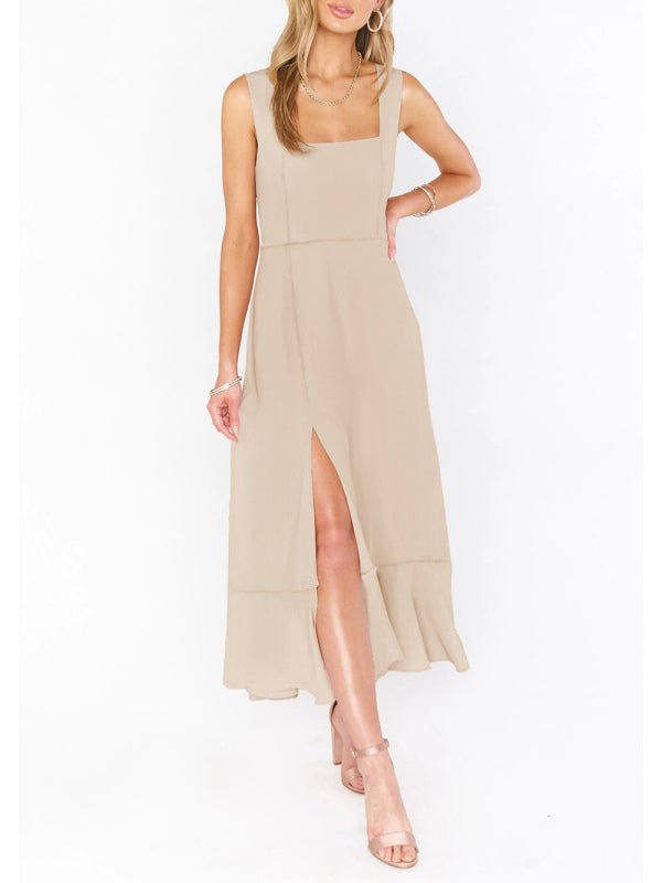 Women's Elegant and Fashionable Commuter Slit French High-end Sense Dress