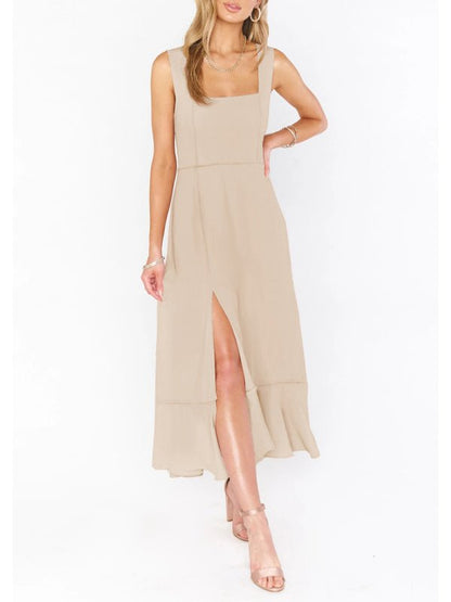 Women's Elegant and Fashionable Commuter Slit French High-end Sense Dress