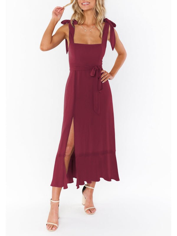 Women's Elegant and Fashionable Commuter Slit French High-end Sense Dress