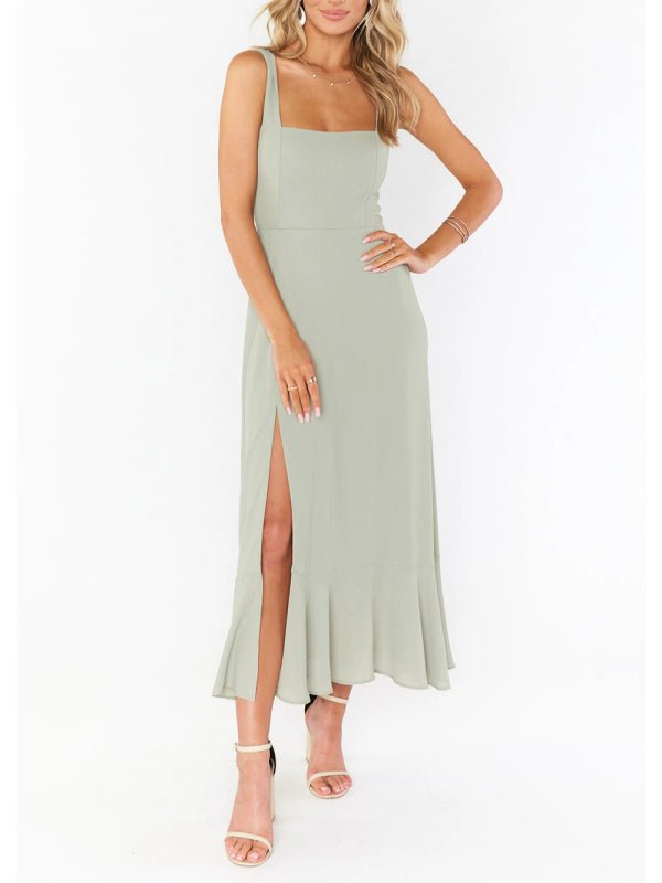 Women's Elegant and Fashionable Commuter Slit French High-end Sense Dress
