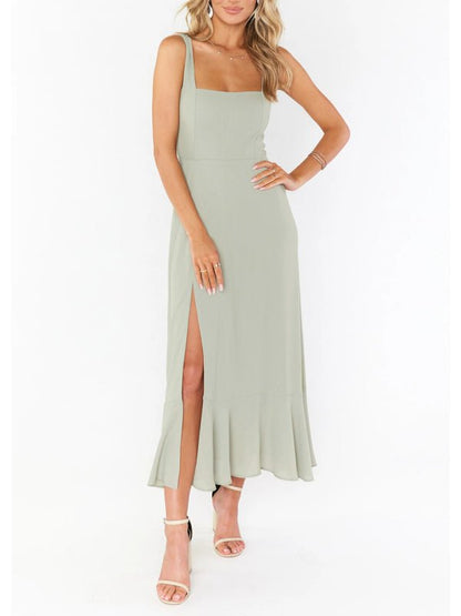 Women's Elegant and Fashionable Commuter Slit French High-end Sense Dress