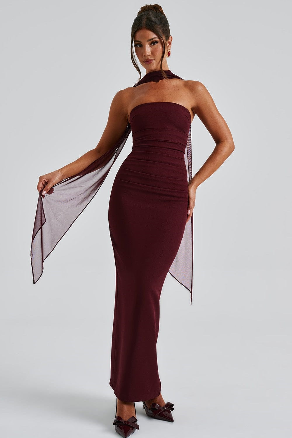 Martina Strapless Maxi Split Dress