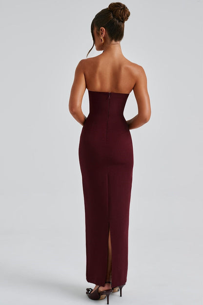 Martina Strapless Maxi Split Dress