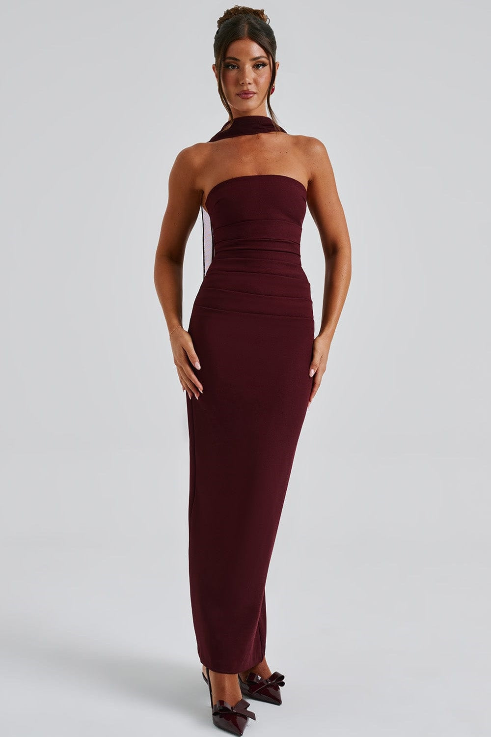 Martina Strapless Maxi Split Dress