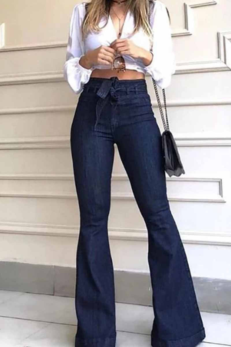 Noveify Denim High Waist Bell-Bottom Jeans