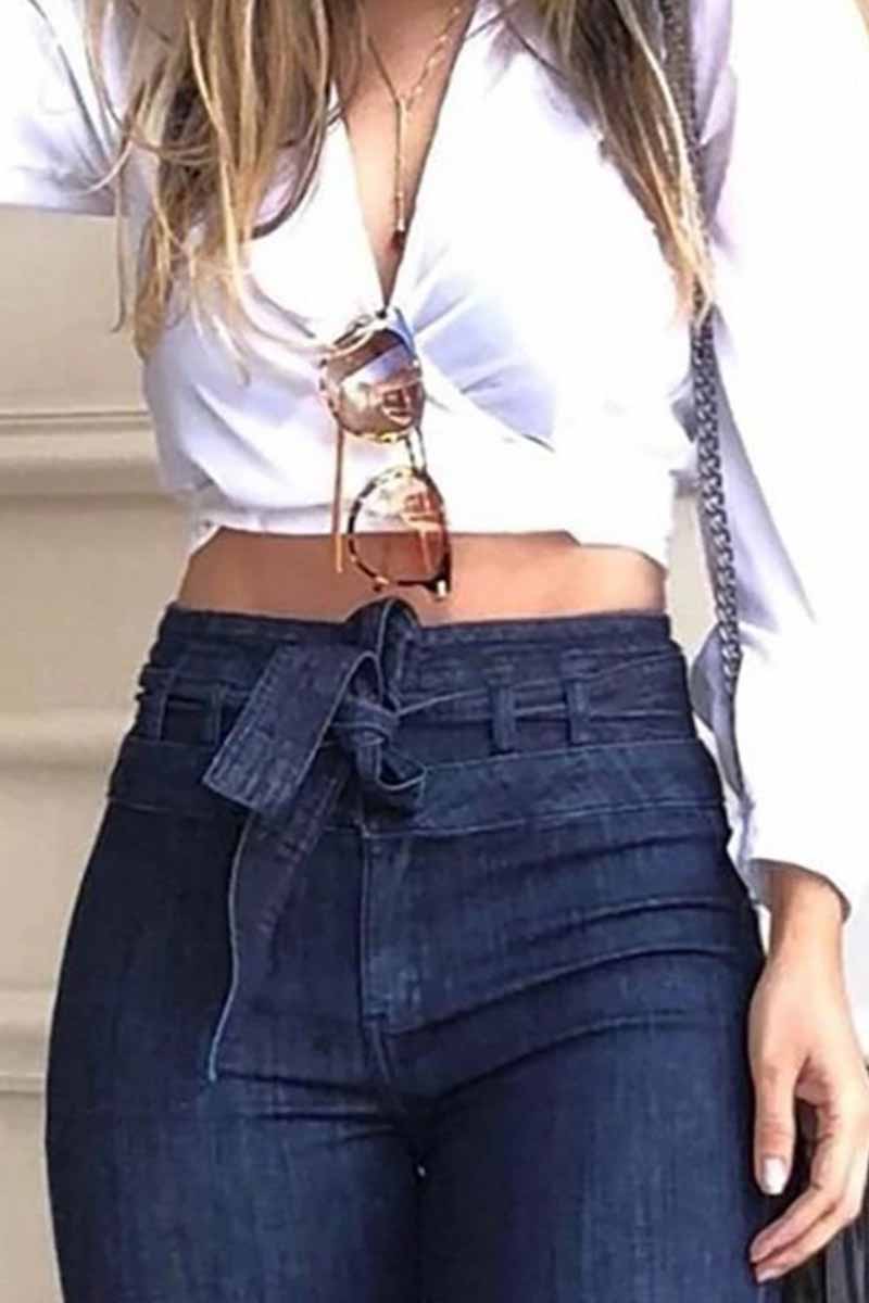 Noveify Denim High Waist Bell-Bottom Jeans